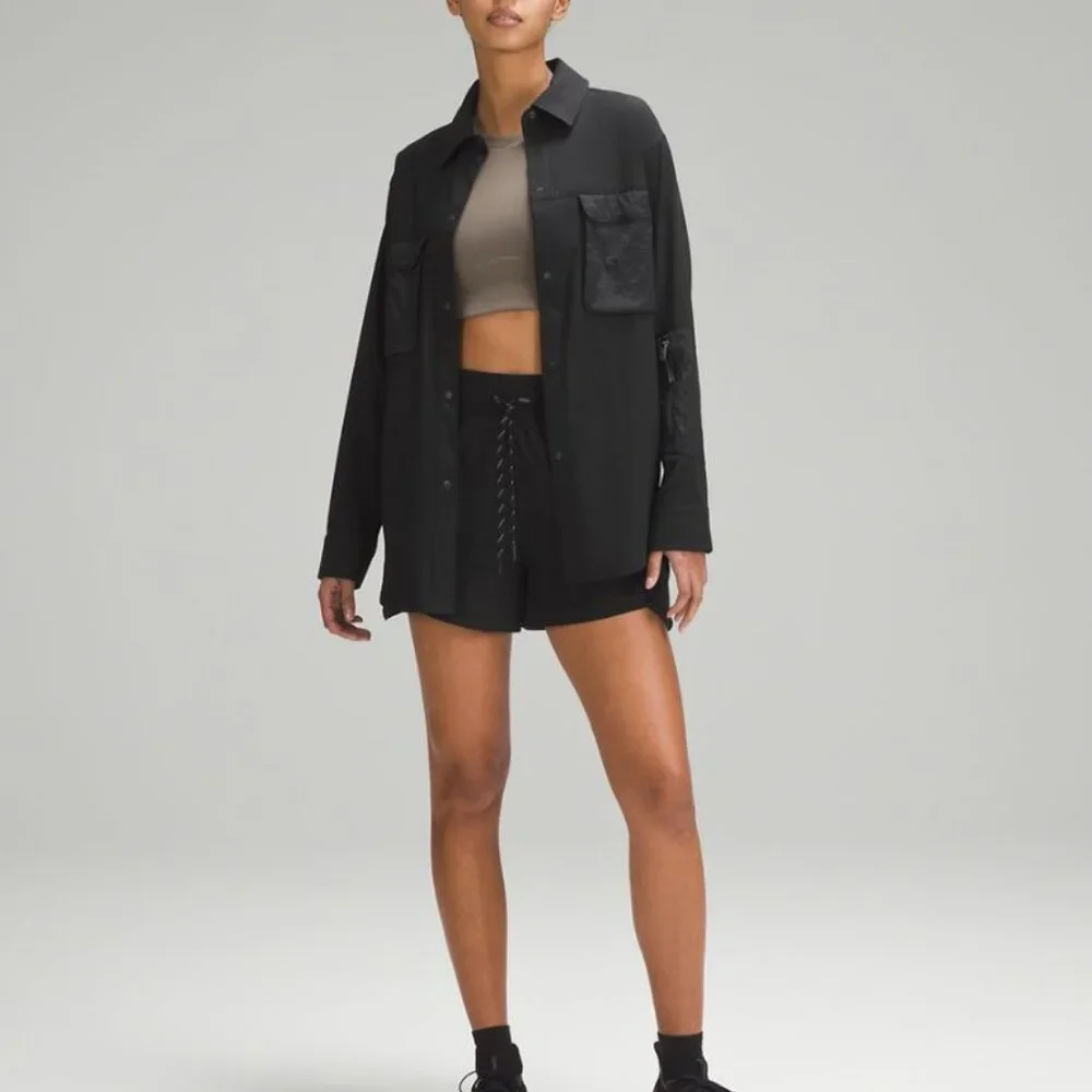 WovenAir Hiking Overshirt In Black - Picture 1 of 13